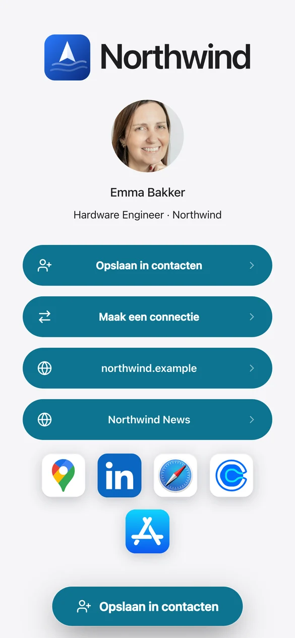 Digitaal visitekaartje van Emma Bakker