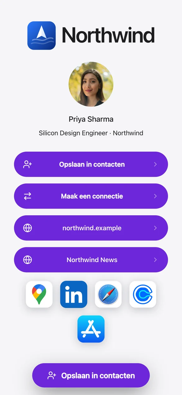 Digitaal visitekaartje van Priya Sharma