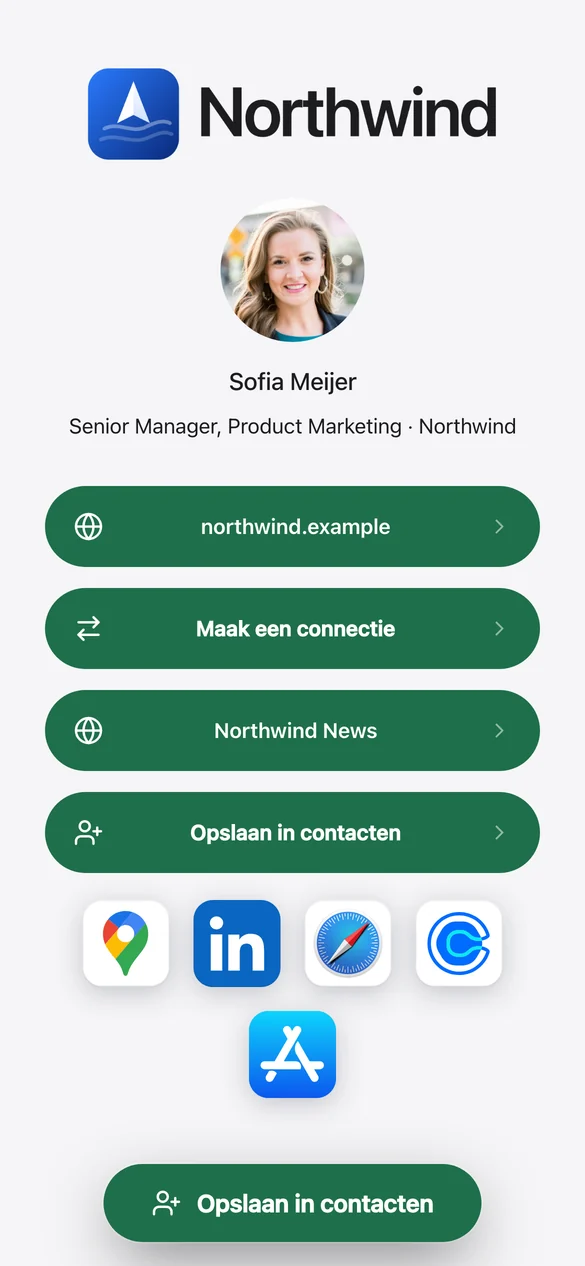 Digitaal visitekaartje van Sofia Meijer